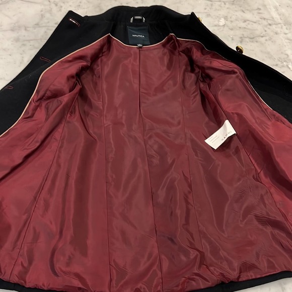 Nautica Military Nautical Style Wool Pea Coat - Picture 11 of 14